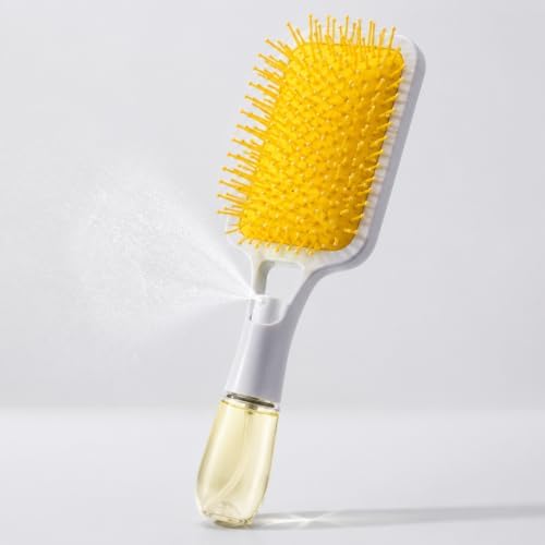 Air Cushion Paddle Hair Brush, Built-In Spray Detangler Brush - Image 2