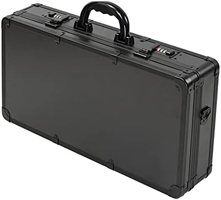 Carrying Case Scissors Storage with lock Portable Shears Clippers Trimmers Supplies Travel Barber Tool Organizer Box（All Black - Image 3