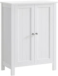 VASAGLE Bathroom Floor Storage Cabinet, Adjustable Shelves, Cloud White by VASAGLEbySONGMICSHOME