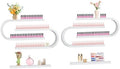 EBANKU 6PCS U Shape Nail Polish Racks Heavy Duty Nail Shelfs for Wall Nail Polish Display Rack Cosmetic Display Cases Nail Polish Organizer Wall Shelf for Home Spa Nail Salon(White) by EBANKU