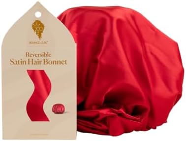 Bounce Curl Reversible Satin Hair Bonnet, Adjustable Band, Night Cap For Curly Hair Reduce Friction Helps Prevent Frizz - Image 3