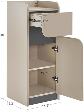 BarberPub Salon Spa Storage Cabinet with Drawer and Cabinet 2022 - Image 3