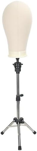 FUTAI Mini Adjustable Wig Stand Tripod Metal Holder for Mannequin Head Canvas Foam Head Hairdresser Practice Cosmetology Braiding Styling Salon Display - Image 6