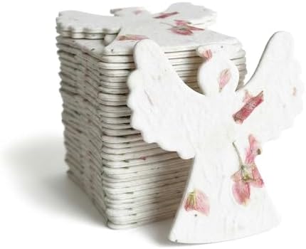 24 Pink Angel Plantable Memorial Gift Tags by SeedBloom