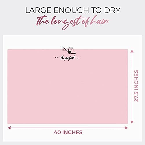 Microfiber Hair Towel Wrap for Women – Large Fast Drying Hair Towel with Patented Clip – Anti-Frizz, Super Absorbent, Silky Smooth Microfiber – Plopping Hair Wrap for Curly, Wavy & Straight Hair - Image 3