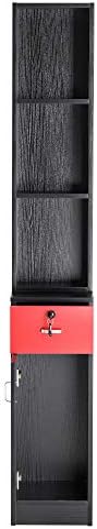 BarberPub Wall Mount Hair Styling Barber Station3036-1 (Red&Black) - Image 7