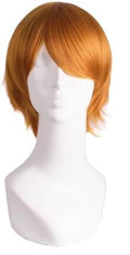 MapofBeauty 12"/30cm Role Play Cosplay Wig Costume (Golden Orange) by MapofBeauty