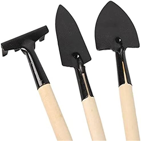 6 Pcs Garden Tools Mini Gardening Kit Plant Potted Flower Gadget Wooden Handles for Transplanting Seedlings, Cultivating and Weeding Flowers and Vegetable Seedlings - Image 2