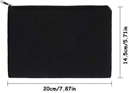 meekoo 16 Pcs Blank Canvas Zipper Pouch Pencil Bag Bulk, M, Black - Image 2
