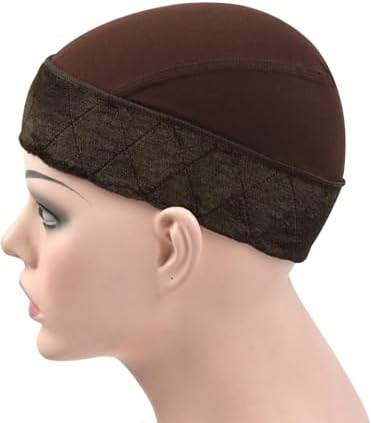 Wig Grip Cap for Women Non Slip with Wig Grip Band 2-in-1 Adjustable Bamboo Fiber Wig Caps for Women (Dark Brown) - Image 4