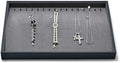 Grey Microfiber 20 Hook Anti-Tangle Necklace Bracelet Jewelry Tray by Woodten