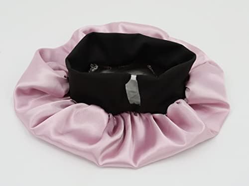 Kids Satin Bonnet Double Layer Wide Elastic Band Sleep Cap - Image 3