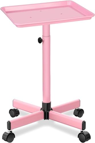Salon Tray on Wheels,Salon Rolling Tray,Hairstylist Tray,Tattoo Tray-Pink by Niuadage