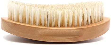 CQP Medium Firm Premium Curved Mixed Boar Bristle Hairbrush (Light Oak) - Image 2
