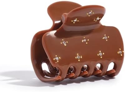 Kitsch Rhinestone Hair Claw Clip, Strong Grip Recycled Plastic Hair Clip for Thick, Curly & Fine Hair, Medium | Ideal Gifts for Women, Camel, 1pc - Image 2