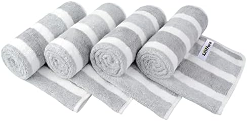 KinHwa Gray Bathroom Hand Towels, Microfiber Hand Towels, 16x30Inch, 4Pack by KinHwa