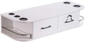 BarberPub Wall Mount Styling Station with Lockable Drawer (White) by BarberPub