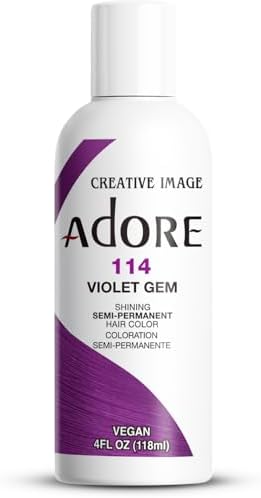 Adore Semi Permanent Hair Color, 114 Violet Gem, 4 Fl Oz by Adore