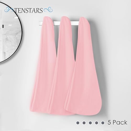 TENSTARS Hair Towel Wrap for All Hair Types, 5 Pack Microfiber Turban - Image 4