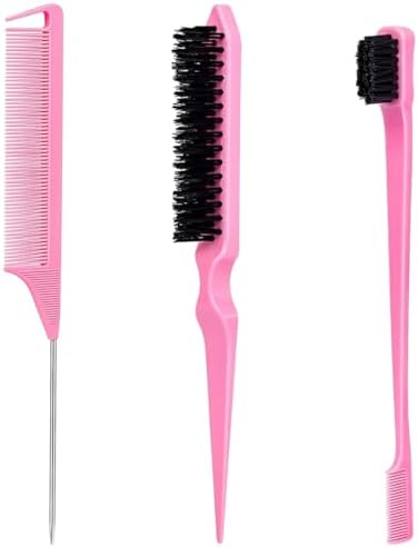 Boar Bristle Hair Brush, 3Pcs Slick Back Brush - Hair Styling Products by SamnyteSNTE