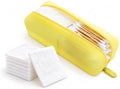 Cotton Pad Swab Travel Case, 2-in-1 Waterproof Organizer - Lemon Glow by VisFresh