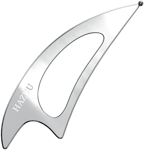 Stainless Steel Guasha Scraping Massage Tool for Soft Tissue Therapy, Ideal for Back, Legs, Arms, Neck, Shoulder Relief (Moon Shape) by Unknown