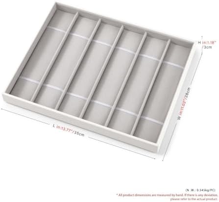 6 Slot Watch Tray, Watch Organizer for Drawer & Dresser White - Image 2