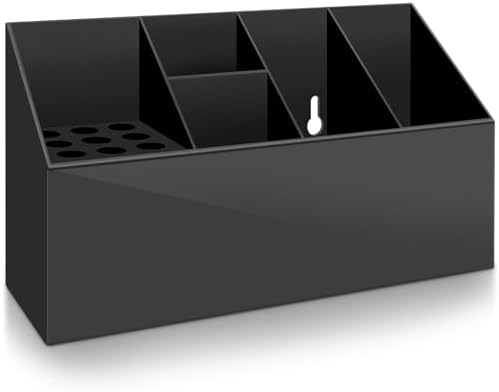 NICEMOVIC Barber Scissors Holder Box, Barber Accessories Barber Supplies, Professional Salon Hairdressing Scissors Rack Holder Storage Organizer for Hairstyling Combs Clips Brushes (Large Black) - Image 7