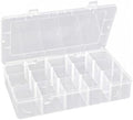 Hlotmeky Plastic Organizer Box with Dividers Bead Organizer 15 Large Grids Tackle box Organizer Clear Snackle Box Container by Hlotmeky
