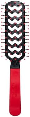 Cricket Static Free Fast Flo Color Vent Hair Brush - Quick and Blow Drying, Detangling, and Frizz-Free Styling - Anti-Static Bristles, Ideal for All Hair Types, So Rad (Red) by CricketCompany