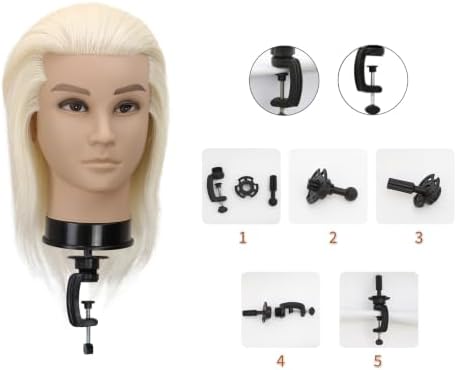 barber mannequin head male (White) - Image 5