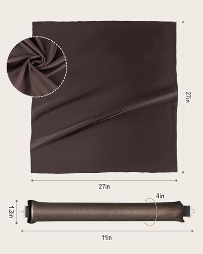 Seritant Heatless Curls Overnight with Satin Head Scarf, Velvet Hair Rollers for Blowout Look, No Heat Curling Rod for Long Thick Hair, Soft Sleep In Flexi Rods - Image 6