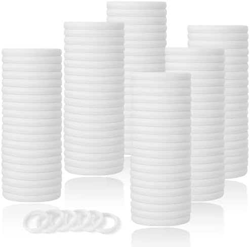 LuSeren 120 Pcs No Damage Hair Ties for Thick Hair, Large Soft Seamless Nylon Hair Elastics for Women, Ponytail Holders Accessories –White by LuSeren