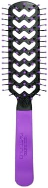 Cricket Static Free Fast Flo Color Vent Hair Brush - Quick and Blow Drying, Detangling, and Frizz-Free Styling - Anti-Static Bristles, Ideal for All Hair Types, Drama Queen (Purple) by CricketCompany