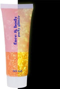 MEICOLY Neon Orange Body Glitter Gel,UV Blacklight Chunky Face Glitter Gel,Glow in The Dark Hair Glitter Paint,Singer Concert Music Festival Rave Accessories,Halloween Glitter Makeup for Women by MEICOLY