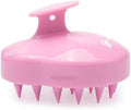 FREATECH Massager Shampoo Brush with Soft Silicone Bristles for Scalp Care, Shower Hair Scalp Scrubber Exfoliator for Dandruff Removal and Hair Growth, Wet & Dry for Men, Women and Kids, Pink by FREATECH