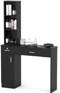 Modern Compact Salon Station No Mirror, Locking Beauty Spa Styling Station for Hair Stylist with Ample Storage - Ideal for Home Salon, Bedroom, Bathroom, Hairdresser by Waktavel