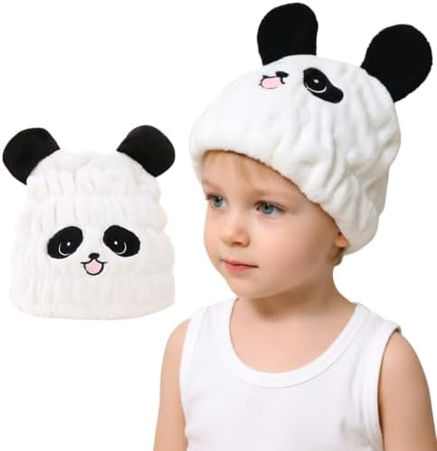 Microfiber Hair Towel Wrap for Kids, Panda Toddler Quick Drying Cap by LCBD