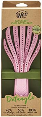 Wet Brush Go Green Curl Detangler Hair Brush - Pale Pink Ultra-Soft IntelliFlex Detangling Bristles Glide Through Tangles with Ease - Great For Curly Hair-No Split Ends & Pain-Free for Wet or Dry Hair - Image 4