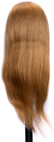 100% Mannequin Head Human Hair Cosmetology Doll Head for Hair Styling - Image 3