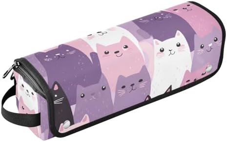 Hair Tools Travel Bag with Heat Resistant Mat Detachable 2-in-1 Curling Iron Travel Case Hot Tools Organizer for Straightener Flat Iron Pink and Purple Cats by WelcometoElliTarr