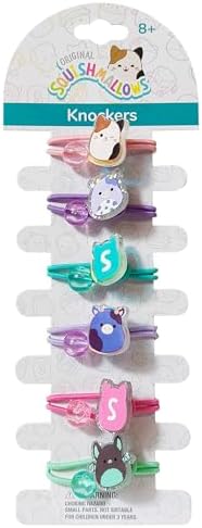LUV HER Elastic Hair Ties for Girls - Multicolored Squishmallows Themed - Durable Elastic - Pack of 6 - Ideal Hair Accessories for Ponytails & Buns, Ages 8+ - Image 6