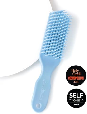 Blue Turquoise Detangler Brush by Felicia Leatherwood - For Kinky, Curly, Wavy 4c or Straight Hair - Tame Your Tangles Smooth Your Coils - Pain Free for All Ages - Image 2