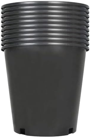 2 Gallon Nursery Pot 10-Pack Plastic Garden Planter Pots by XCSHUS