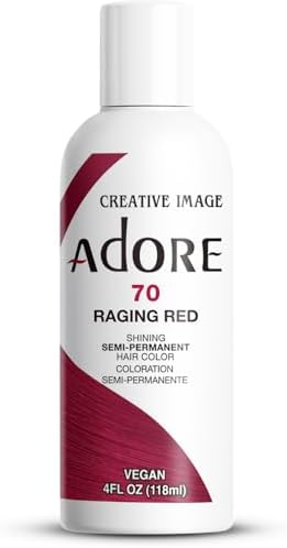 Adore Semi Permanent Hair Color, 070 Raging Red, 4 Fl Oz by Adore