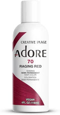 Adore Semi Permanent Hair Color, 070 Raging Red, 4 Fl Oz by Adore