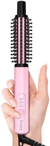 Farery 3/4 in Mini Thermal Brush for Short Hair, Heated Round Curling Iron by FARERY