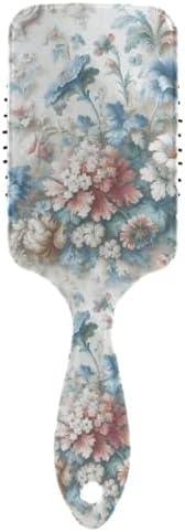 Blue Flowers Hair Brush, Soft Bristles Detangling Brush - Detangler Hairbrush Glides Through Tangles For All Hair Types (Wet Dry & Damaged Hair) by Unknown