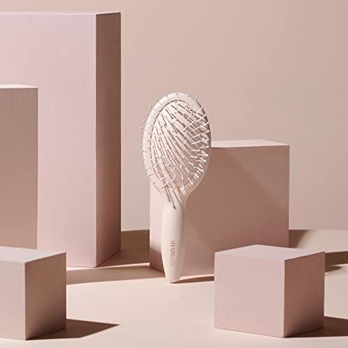 The Hair Edit Mini Smooth & Polish Detangling Hair Brush for Wet or Dry Hair, Ultra Light-Weight Travel Size Hairbrush, Ball-Tipped Nylon Pins for Scalp Massage, Smooths Frizz, All Hair Types- Cream - Image 4