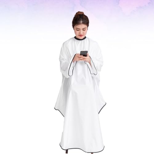 Hairdressing Cape Pongee Dyeing Tools with Sleeves, Waterproof Polyester - Image 6